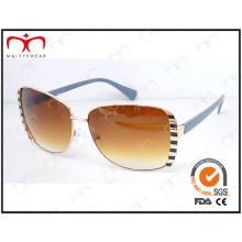 Fashionable Hot Selling UV400 Protection Metal Decoration Sunglasses (KM15034)